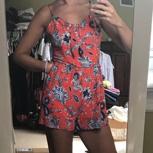 Super soft printed romper with adjustable straps!